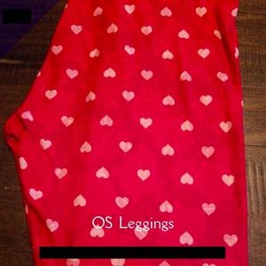 LuLaRoe One Size Leggings Roses Arrows Hearts